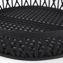 Thea Matte Black Wicker Trays Set of 2 - Default Title