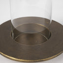 Vivian Gold Metal and Glass Hurricane Candle Holder Set of 2 - Default Title