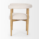 Arden Dining Chair w Medium Brown Wood and Cream Twill Fabric - Default Title