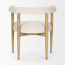 Arden Dining Chair w Medium Brown Wood and Cream Twill Fabric - Default Title