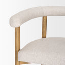Arden Dining Chair w Medium Brown Wood and Cream Twill Fabric - Default Title