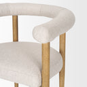 Arden Dining Chair w Medium Brown Wood and Cream Twill Fabric - Default Title