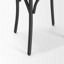 Etienne Light Brown Wood w Iron Metal Dining Chair - Default Title