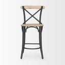 Etienne Light Brown Wood w Iron Metal Counter Stool - Default Title