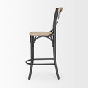 Etienne Light Brown Wood w Iron Metal Counter Stool - Default Title