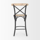 Etienne Light Brown Wood w Iron Metal Counter Stool - Default Title