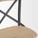 Etienne Light Brown Wood w Iron Metal Counter Stool - Default Title