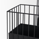 Verna Matte Black Wire Cage Metal Planters Set of 2 - Default Title