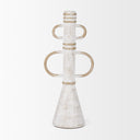Ziva Large Distressed White Metal Sculptural Object - Default Title