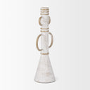 Ziva Large Distressed White Metal Sculptural Object - Default Title