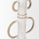 Ziva Large Distressed White Metal Sculptural Object - Default Title