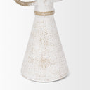 Ziva Large Distressed White Metal Sculptural Object - Default Title