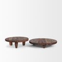 Iza Medium Brown Wooden Riser Set of 2 - Default Title