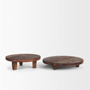 Iza Medium Brown Wooden Riser Set of 2 - Default Title