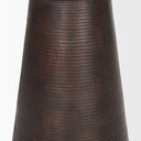 Novell Dark Brown Wood Pedestal Accent Table - Default Title