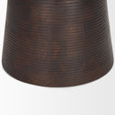 Novell Dark Brown Wood Pedestal Accent Table - Default Title