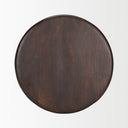 Palmera Dark Brown Wood Pedestal Accent Table - Default Title