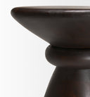 Palmera Dark Brown Wood Pedestal Accent Table - Default Title
