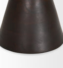 Palmera Dark Brown Wood Pedestal Accent Table - Default Title