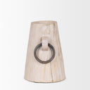 Monique Small Light Brown w Handles Wood Pot - Default Title