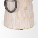 Monique Small Light Brown w Handles Wood Pot - Default Title