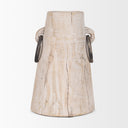 Monique Large Light Brown w Handles Wood Pot - Default Title