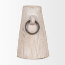 Monique Large Light Brown w Handles Wood Pot - Default Title