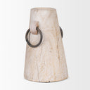 Monique Large Light Brown w Handles Wood Pot - Default Title