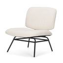 Nora Cream Fabric w Matte Black Metal Legs Accent Chair - Default Title
