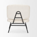 Nora Cream Fabric w Matte Black Metal Legs Accent Chair - Default Title