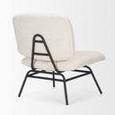 Nora Cream Fabric w Matte Black Metal Legs Accent Chair - Default Title