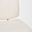 Nora Cream Fabric w Matte Black Metal Legs Accent Chair - Default Title