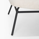 Nora Cream Fabric w Matte Black Metal Legs Accent Chair - Default Title
