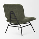 Nora Forest Green Fabric w Matte Black Metal Legs Accent Chair - Default Title