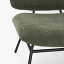 Nora Forest Green Fabric w Matte Black Metal Legs Accent Chair - Default Title