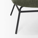 Nora Forest Green Fabric w Matte Black Metal Legs Accent Chair - Default Title