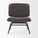 Nora Charcoal Fabric w Matte Black Metal Legs Accent Chair - Default Title