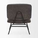 Nora Charcoal Fabric w Matte Black Metal Legs Accent Chair - Default Title
