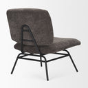 Nora Charcoal Fabric w Matte Black Metal Legs Accent Chair - Default Title