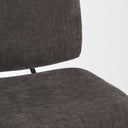 Nora Charcoal Fabric w Matte Black Metal Legs Accent Chair - Default Title