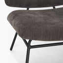 Nora Charcoal Fabric w Matte Black Metal Legs Accent Chair - Default Title