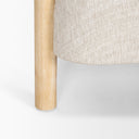 Gianna Open Back Light Brown Wood w Oatmeal Fabric Accent Chair - Default Title