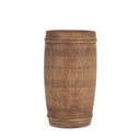 Porta Small Medium Brown Reclaimed Wooden Pot - Default Title