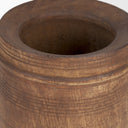 Porta Small Medium Brown Reclaimed Wooden Pot - Default Title