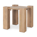 Beth Light Brown Wood Square Accent Table - Default Title