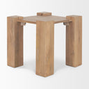 Beth Light Brown Wood Square Accent Table - Default Title