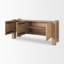 Beth Light Brown Wood w 3 Doors Sideboard - Default Title