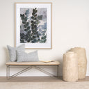 Jennelle Cream w Indigo Print Linen Square Decorative Pillow Cover - Default Title