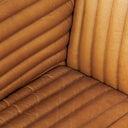 Ricciardo Cognac Leather Three Seater Sofa 825L x 385W x 265H - Default Title
