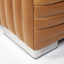 Ricciardo Cognac Leather Three Seater Sofa 825L x 385W x 265H - Default Title